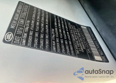 2016 Land Rover Range Rover Supercharged z USA, uszkodzony, nr VIN SALGS2EF4GA317214